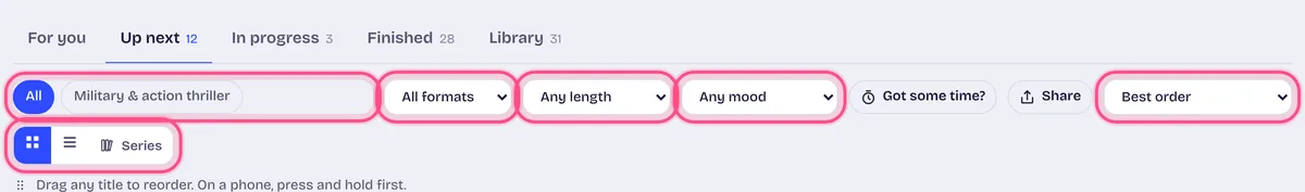 Filter and sort