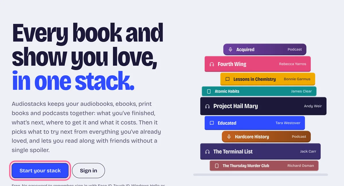 Choose Start your stack