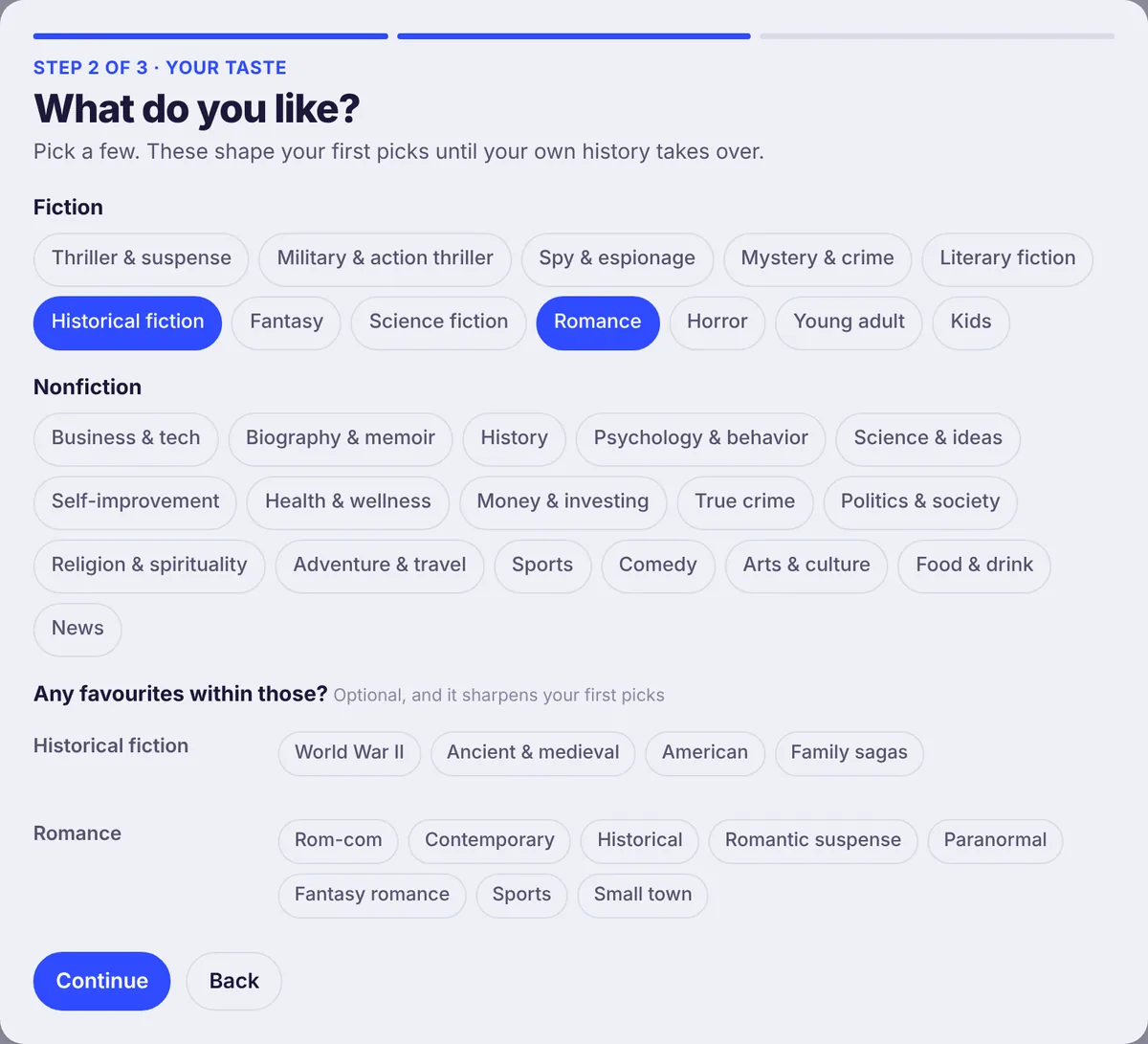 Tell us what you like
