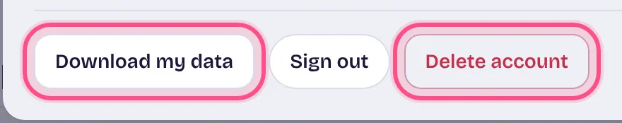Download your data