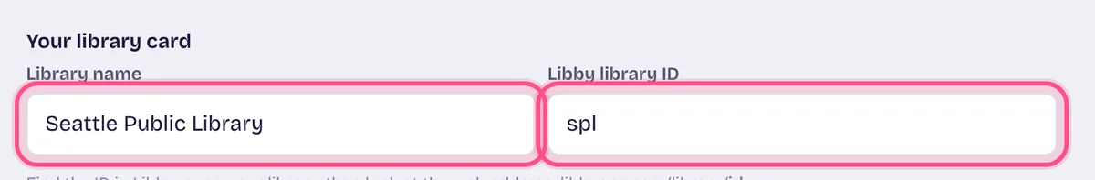 Add your library card