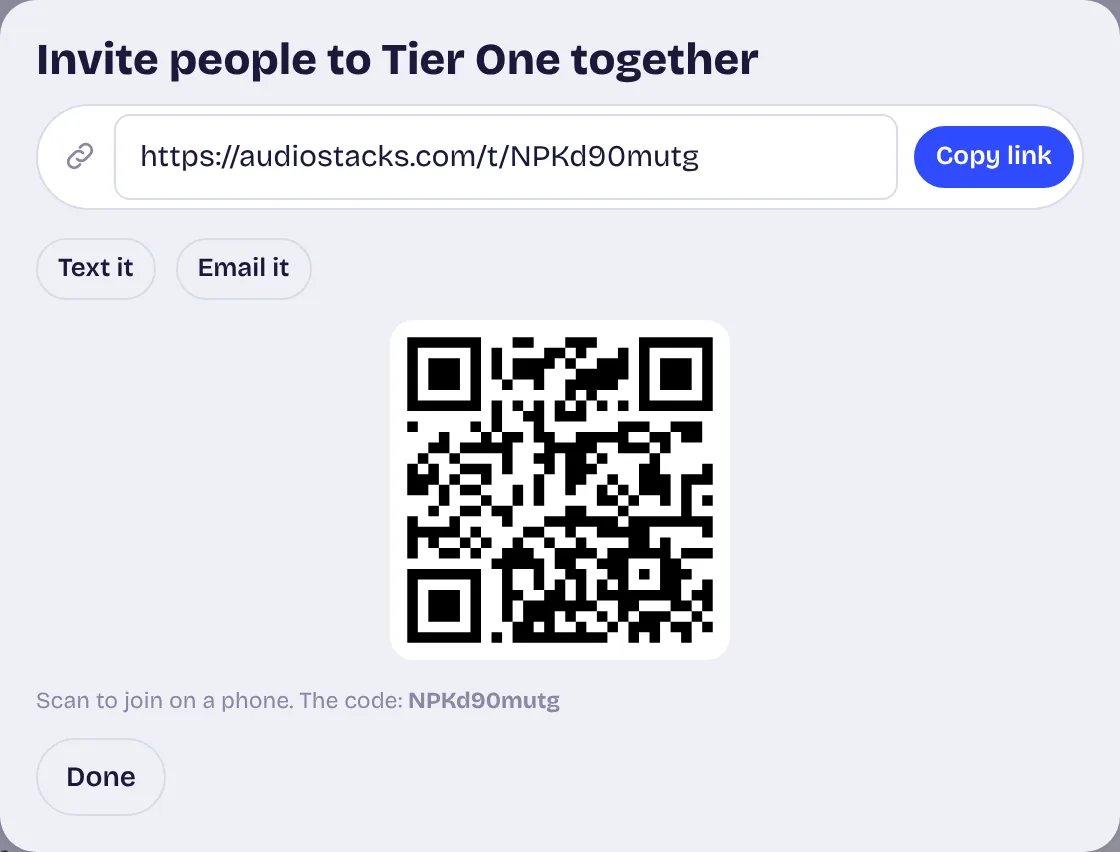 Invite people